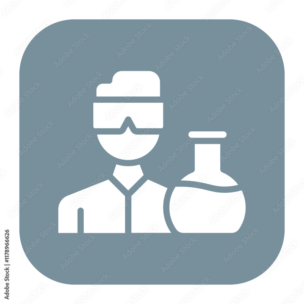 Poster lab technician icon vector image. can be used for biotechnology .