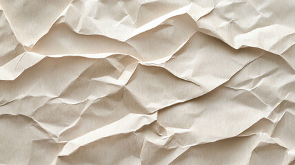 Obraz premium Beige wrinkled paper background recycled from paper packaging