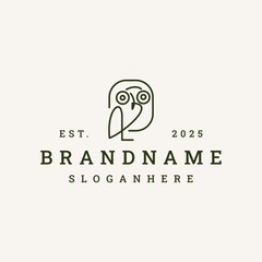 Owl logo vector hipster vintage icon illustration