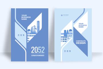City Background Business Book Cover Design Template
