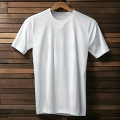 All white mockup of a white T-shirt