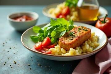 Healthy takeaway meal with fresh vegetables and a balanced diet, fresh veggies, healthy food, fresh ingredients