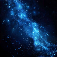 Fototapeta premium Futuristic blue light particles creating abstract digital waves. Background of digital waves artificial intelligence