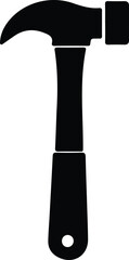 hammer construction tool icon vector illustration design graphic flat style black and white