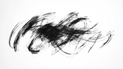 dark scribbles isolated on white background