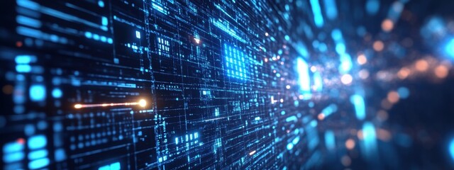 Futuristic wall design featuring integrated digital displays, illuminated by bright white lighting, sleek and modern ambiance