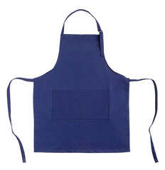 Blue apron with pockets. Object is isolated on a white background.