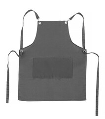 Grey apron with pockets. Object is isolated on a white background.