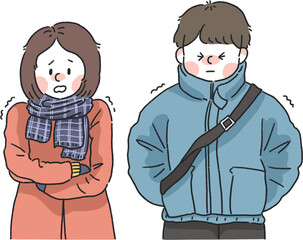 a person who is shivering in the cold