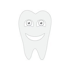 Tooth vector icons on a white background