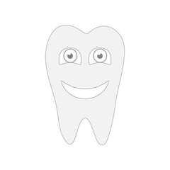 Tooth vector icons on a white background