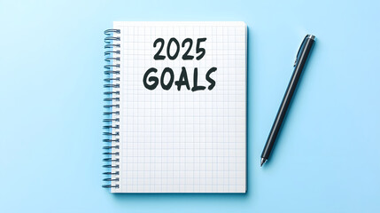 Naklejka premium goals 2025 on page, new year 2025 goals 