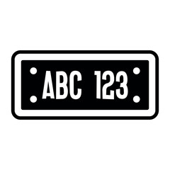 license plate icon vector design