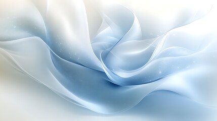 Obraz premium Abstract blue and white flowing fabric.