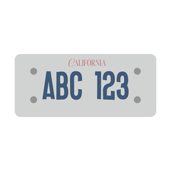 license plate icon vector design