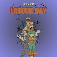 Happy Labour Day Post for instagram, facebook , twiter etc