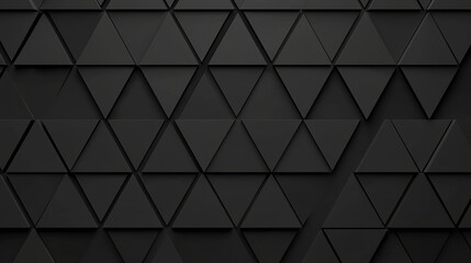 Fototapeta premium Futuristic High-Tech Dark Background with Triangular Block Structure, 3D Wall Texture featuring Tile Pattern of Triangular Shapes, Modern and Sleek Design, Digital Artwork for Technology and Architect