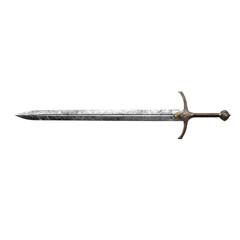 Ancient Greatsword: A detailed close-up of an antique greatsword, showcasing intricate details in its design.