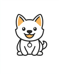 Obraz premium 可愛いイヌのイラスト・ステッカー風