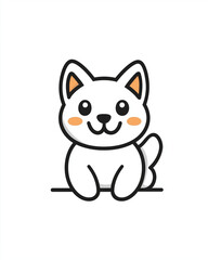 Obraz premium 可愛いイヌのイラスト・ステッカー風