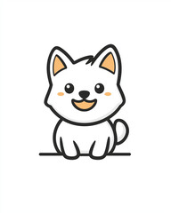 Obraz premium 可愛いイヌのイラスト・ステッカー風