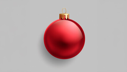 Red christmas ball isolated transparent