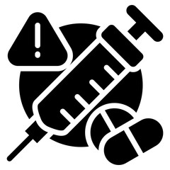 Drug Interaction Icon Black Solid