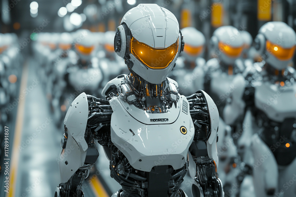 Poster humanoid robot showcases ai innovation ai generative