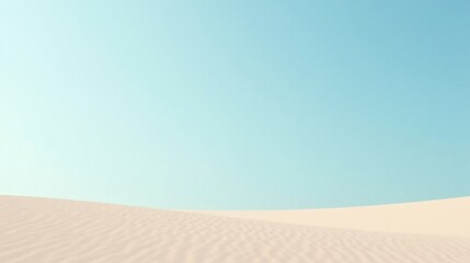 Serene Sandscape A Minimalist Desert Scene Under a Pale Blue Sky