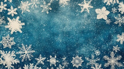 Snowflakes Winter Festive Background