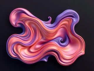 3D Wave Liquid shape colour