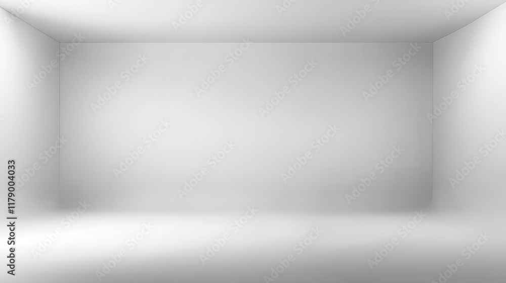 Poster blank white gradient background with product display. white backdrop or empty studio. generative ai.