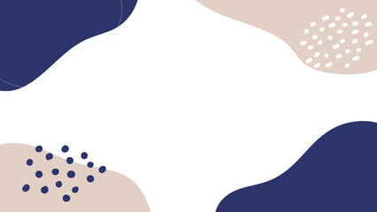 紺色とベージュの流体シェイプ背景
Navy blue and beige fluid shapes background