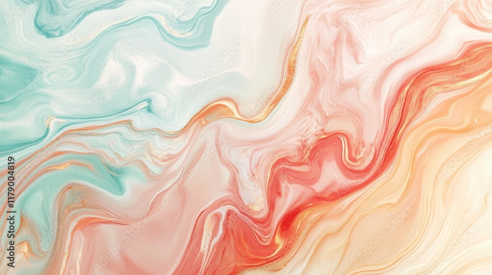 Poster abstract background with soft pastel waves. gradient colors. for designing apps or products.
