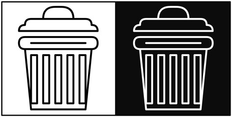 black trash can