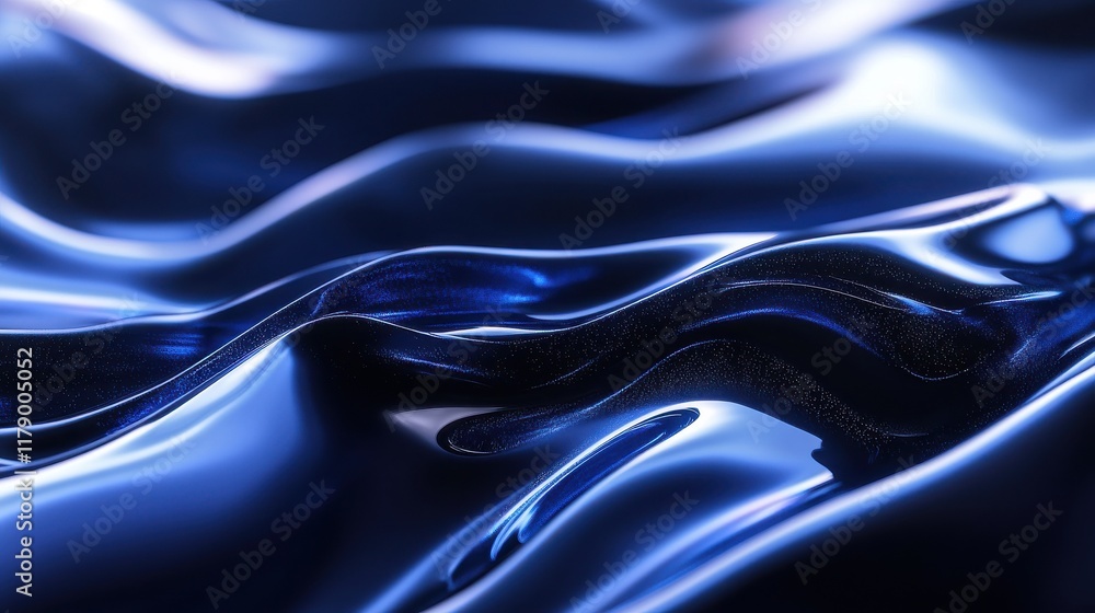 Poster blue technology dynamic abstract lines main visual kv background design