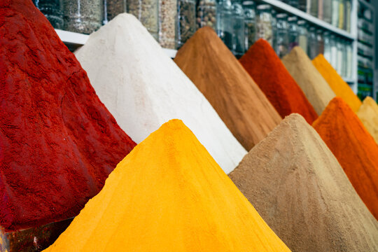 Spices for sale at the souk, Marrakesh, Morocco