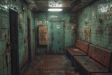 Abandoned cold war bunker interior slung derelict forsaken outcast