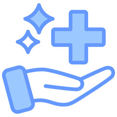 Obraz premium Healthcare Icon Outline Blue