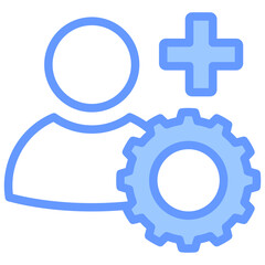 Pharmacy Tech Icon Outline Blue