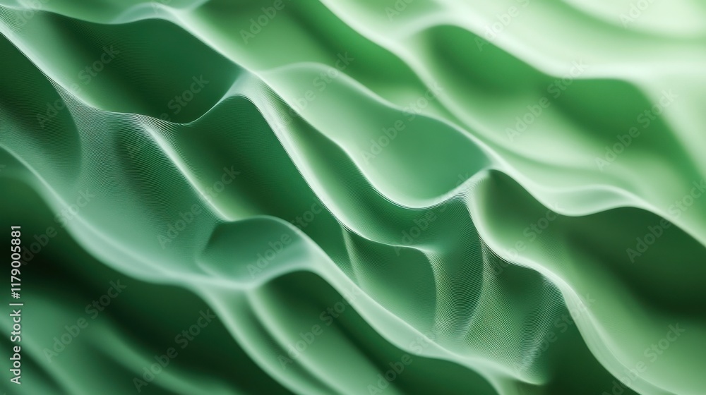 Poster ideal for a digital design project, green gradient background with a textured grain