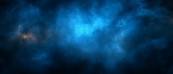 Fototapeta premium Dark blue smoky cloudscape background.