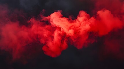 Red smoke, Abstract Smoke on black Background