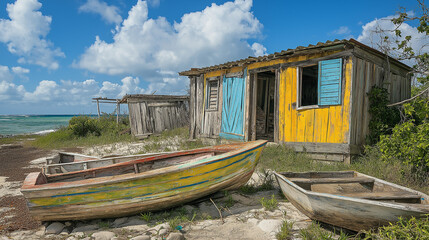 urban boat on the beach