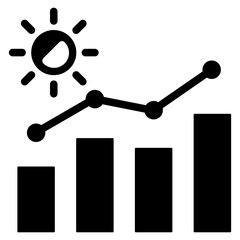 Histogram Icon Black Solid