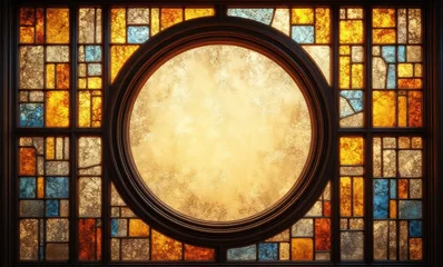 Colorful stained glass window design