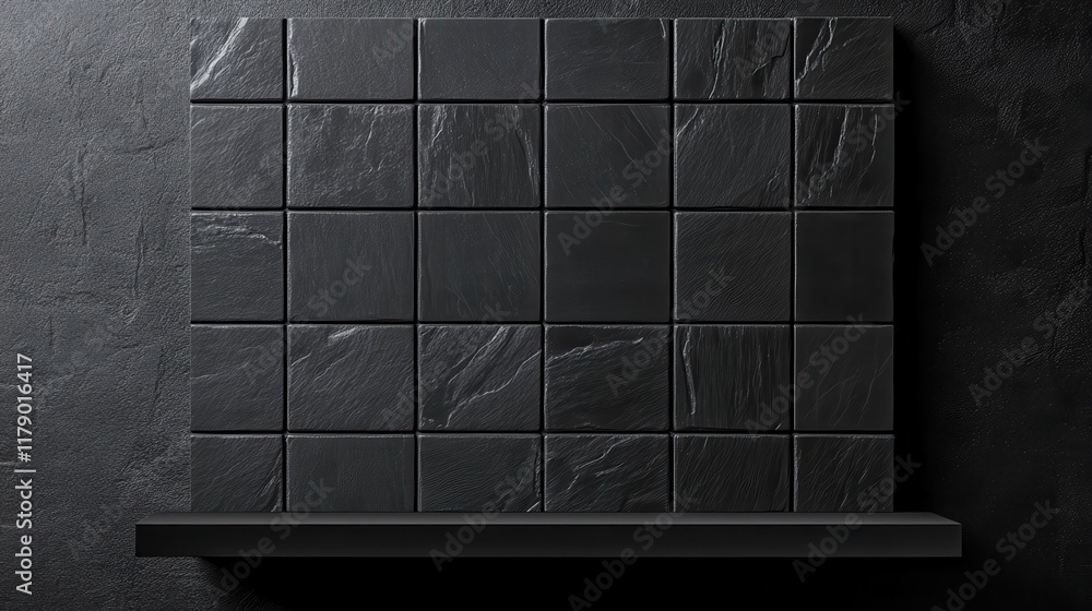 Poster minimal blank black background. dark squares abstract background. abstract. black square shape backg