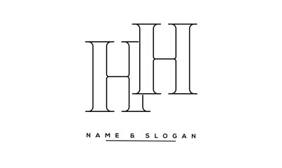 HH Abstract Letters Logo Monogram