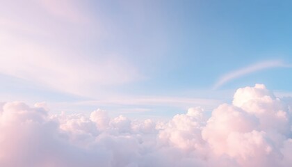 Fototapeta premium Pastel Cloudscape: An Aerial View of Serenity