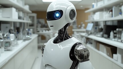 Fototapeta premium Advanced robot in modern lab.